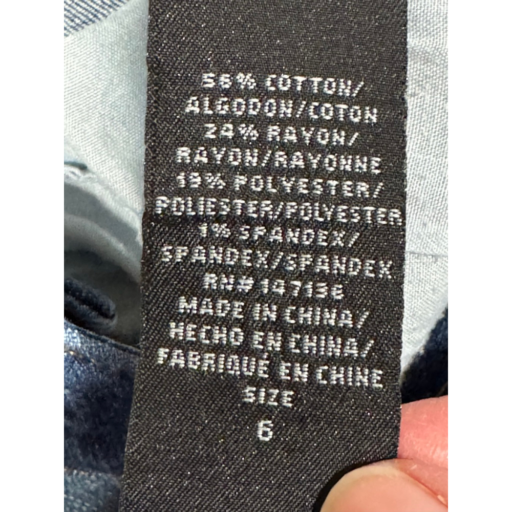 Women's 1822 Denim medium wash Blue Cropped capri Jeans Size 6 - Picture 6 of 11